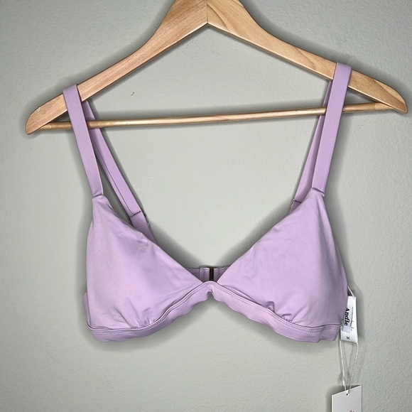 Andie Swim the Caicos Triangle Bikini Top in Soft Berry Lavender Size Medium - Picture 1 of 3